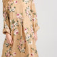 Amelia floral linen dress. Caramel
