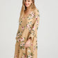 Amelia floral linen dress. Caramel