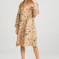 Amelia floral linen dress. Caramel