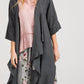 Sabine Linen  Duster Coat. Charcoal.
