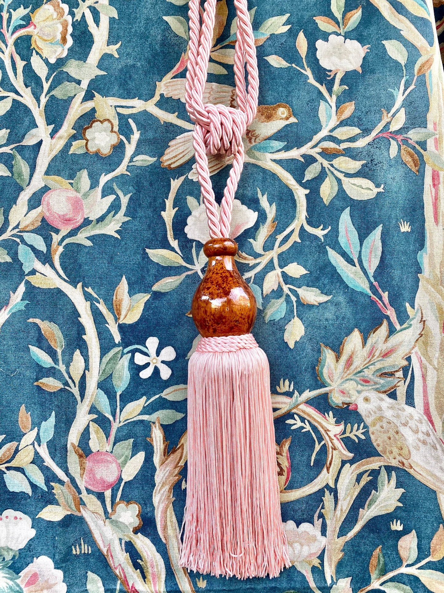 Vintage wooden Tassel. Ballerina Pink.