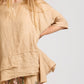 Sorrento Linen  top. Caramel.