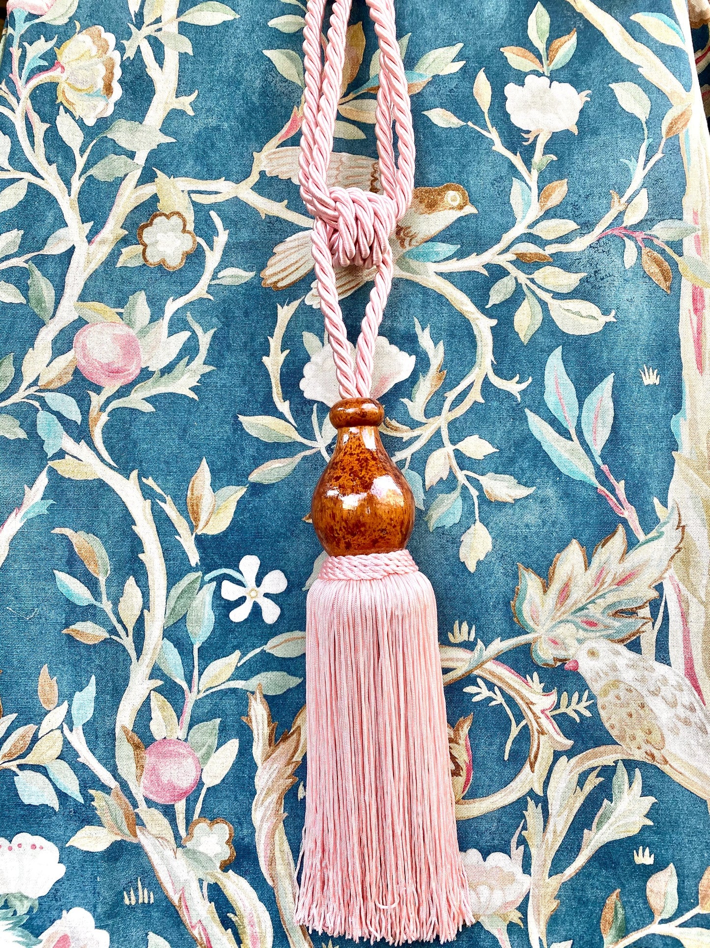 Vintage wooden Tassel. Ballerina Pink.