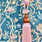 Vintage wooden Tassel. Ballerina Pink.