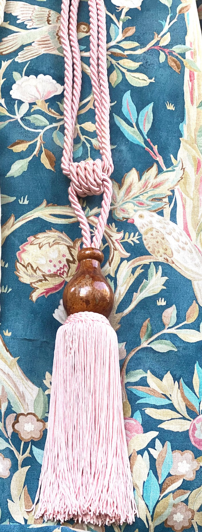 Vintage wooden Tassel. Ballerina Pink.