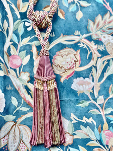 Vintage French Tassel. Dusty Pink and Gold.