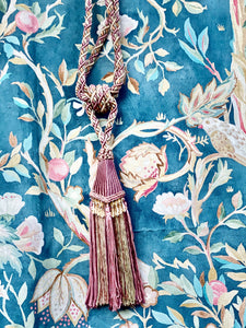 Vintage French Tassel. Dusty Pink and Gold.