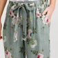 Eva Linen Floral pants. Sage Green