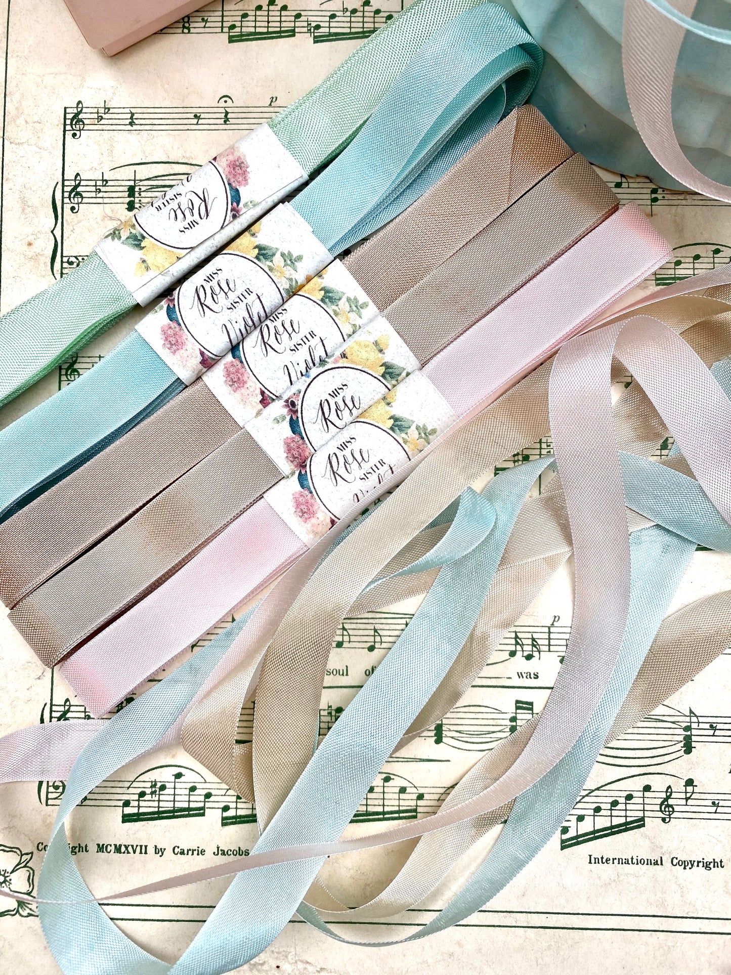 Pretty Pastel Ribbons set of 5