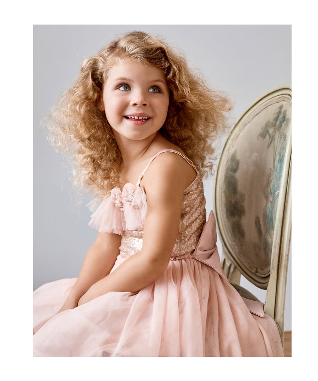 Giselle tutu dress. peach.