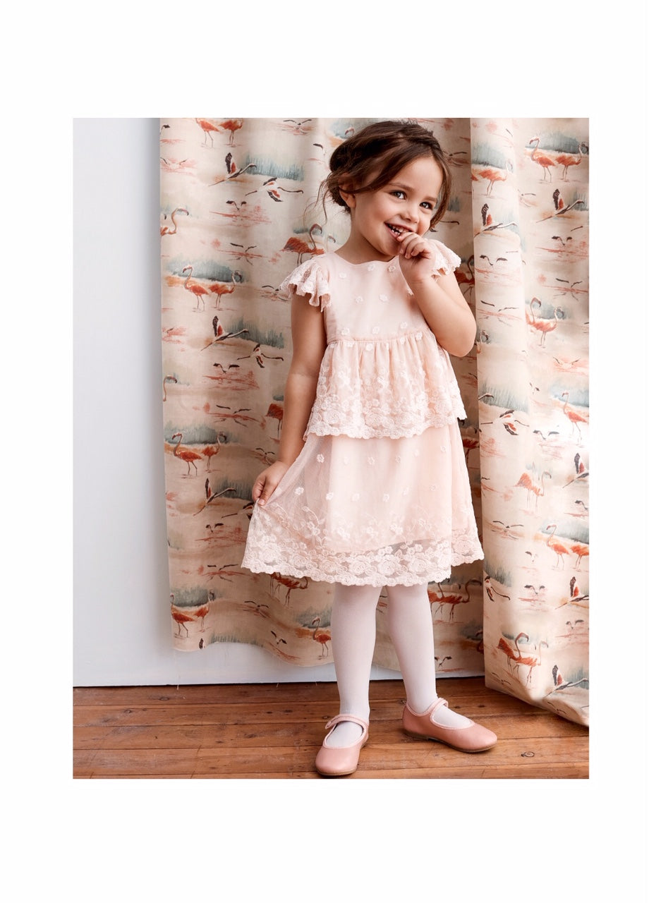 Baby girl pink lace dress sale