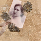 Vintage Diamante Hair clips . set of 3