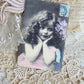 Vintage girl postcard collection. set of 9
