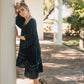 Violette Velvet dress. Midnight Blue
