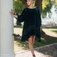 Violette Velvet dress. Midnight Blue