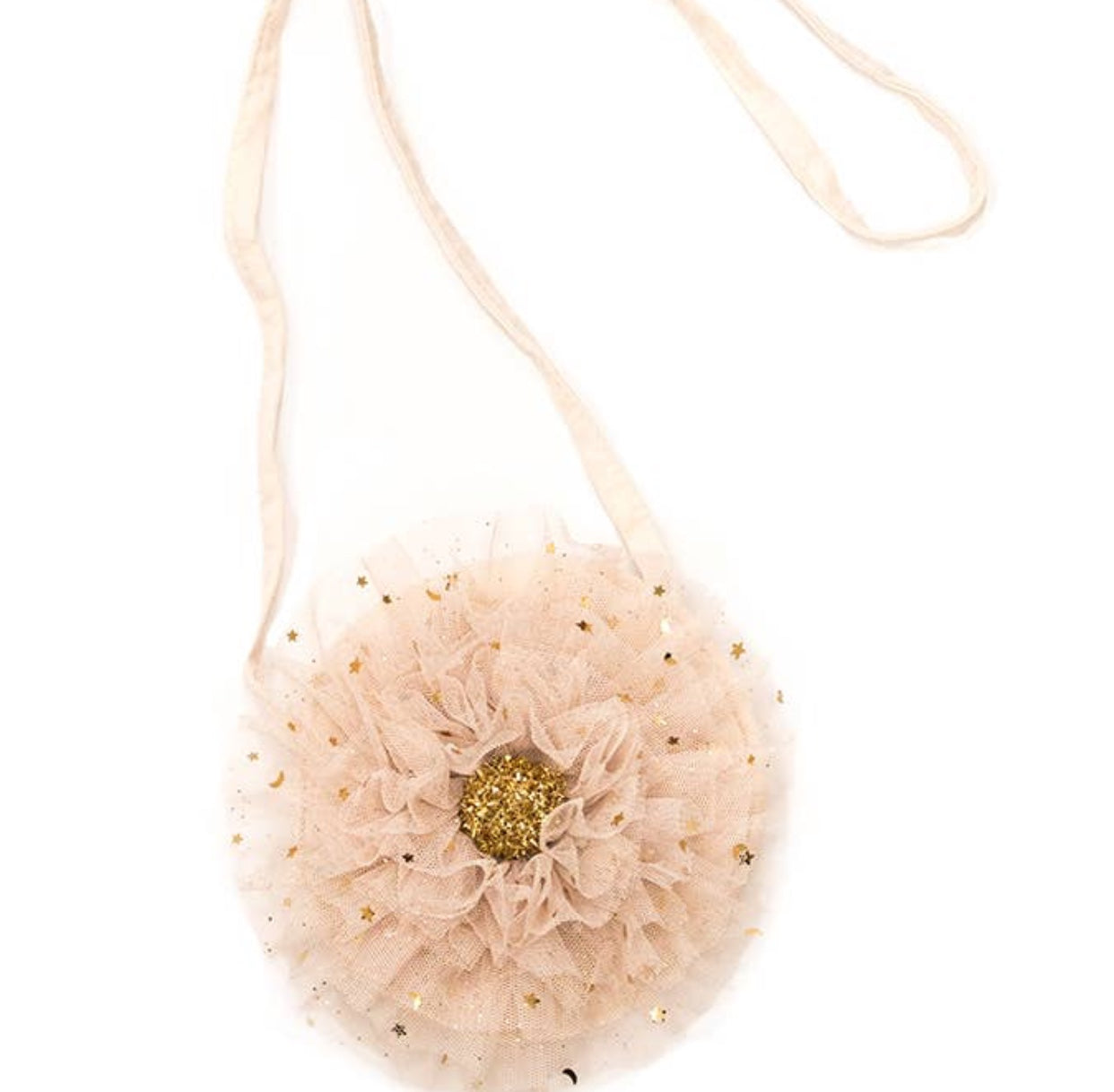 Tulle Ruffle Bags.  Cream & Pink