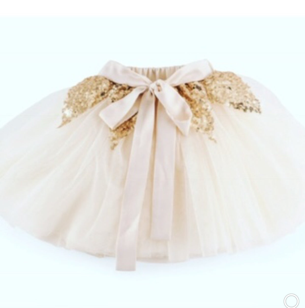 SEQUIN tutu skirt . pink and cream