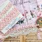 Pretty pink lace & bow trim ..3 metre piece