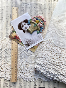 wide Vintage cotton lace ...cream