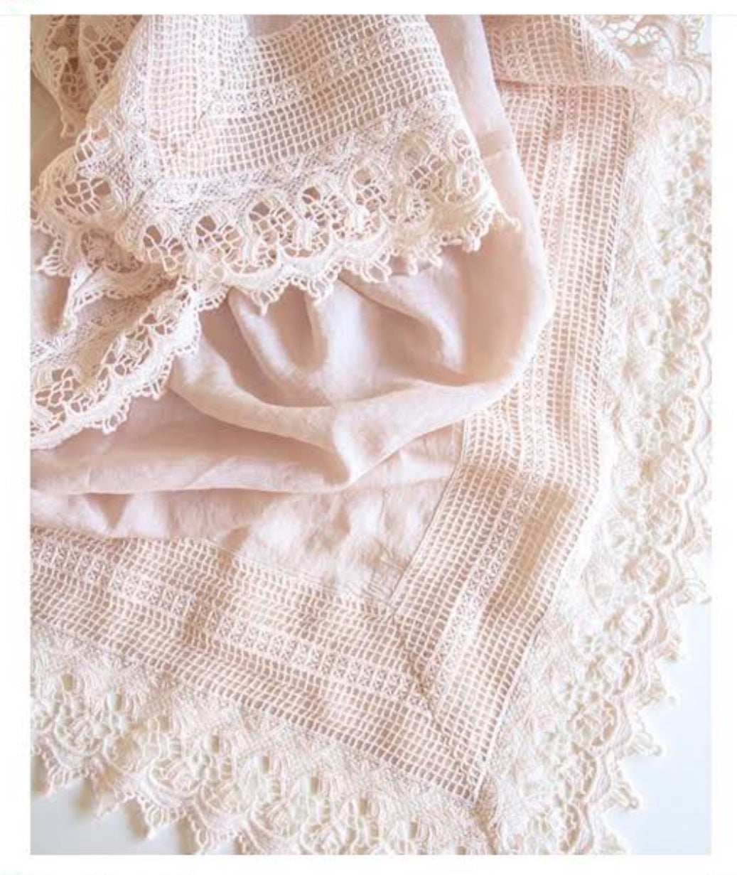 Heirloom Baby swaddle . Blush.and ivory