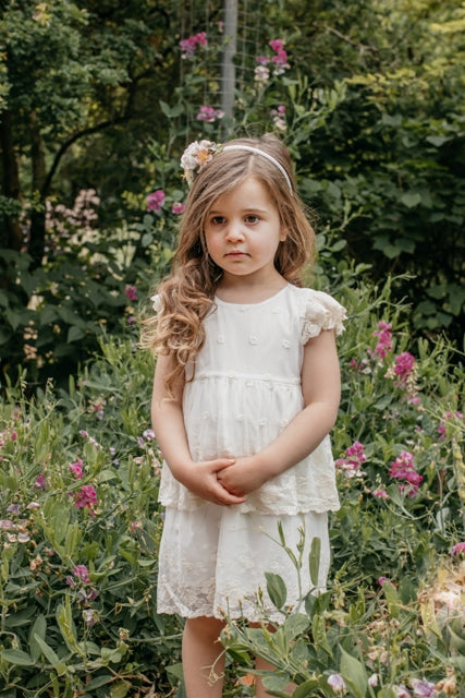 Blossom Baby Lace dress. Cream