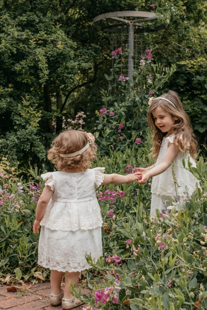 Blossom Baby lace dress. Blush