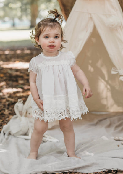 Sugarplum Heirloom Dress. Ivory