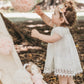 Hanging Tulle Pom Pom. Pink and cream.