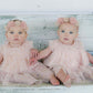 Baby Twinkle Twinkle Little Star dress. Pale pink with gold stars