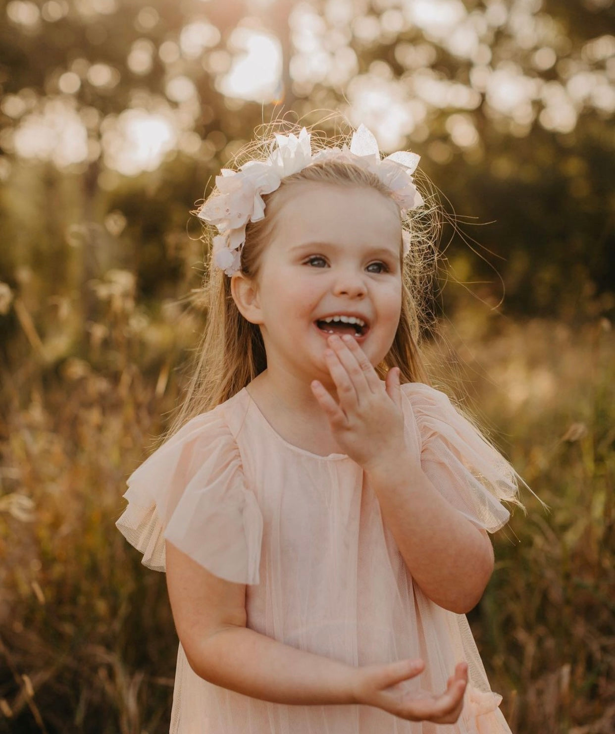 Maisie Dress . Pale pink