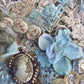 Embellishment Pack. Antique Blue and Beige