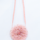 Tulle Ruffle shoulder bag. Pink with gold sparkles