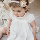 Sugar Plum Baby lace dress. Ivory