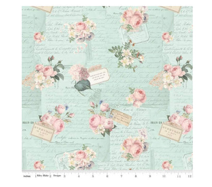 Rose & Violet`s Garden fabric.  Garden Party . Songbird