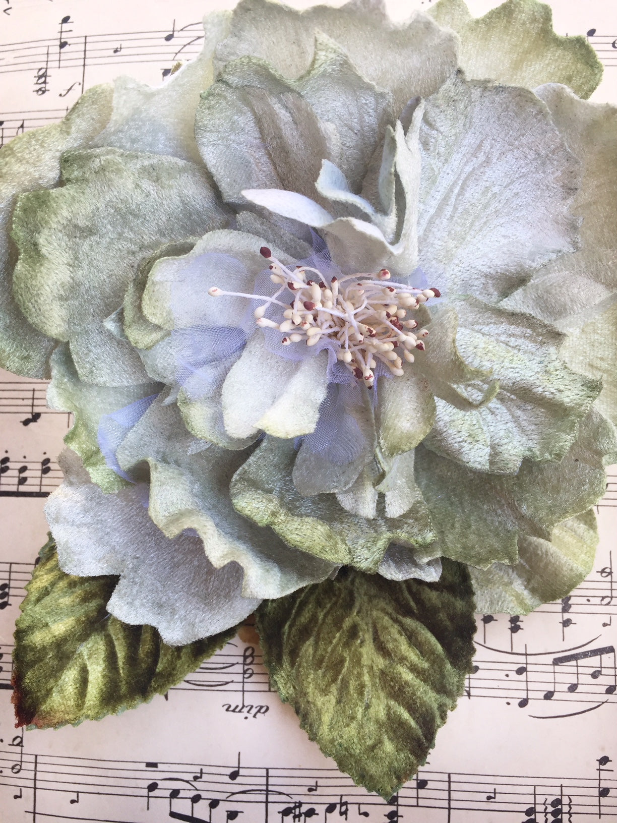 CABBAGE ROSE FRENCH BLUE