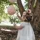 Sugar Plum Baby lace dress. Ivory