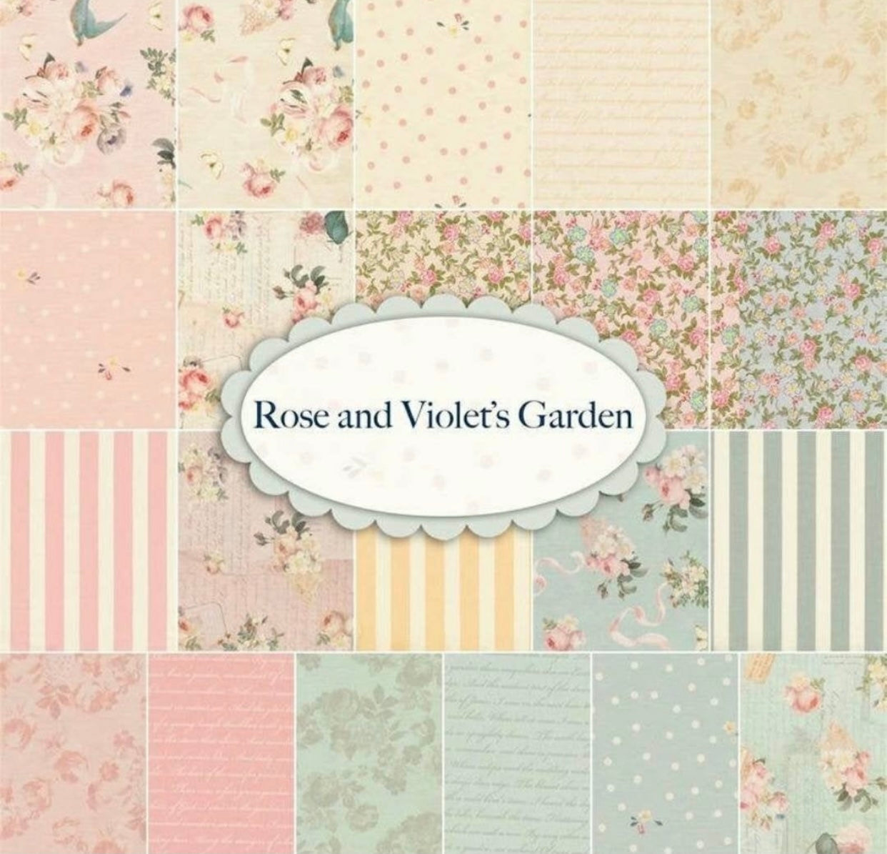 Rose & Violet`s Garden 1 Meter x 21 Bundle Collection..