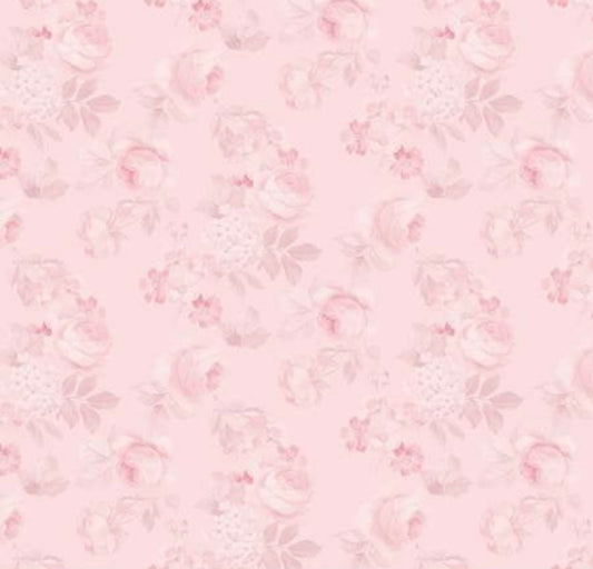 Rose & Violet`s Garden fabric. Faded Roses in Blush