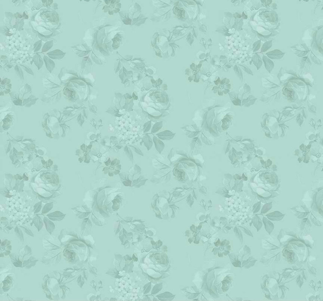 Rose & Violet`s Garden fabric. Faded Roses in Songbird