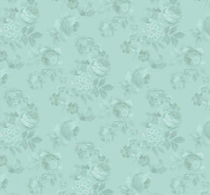 Rose & Violet`s Garden fabric. Faded Roses in Songbird