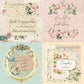 Rose & Violet`s Garden Fabric. Script Panel.