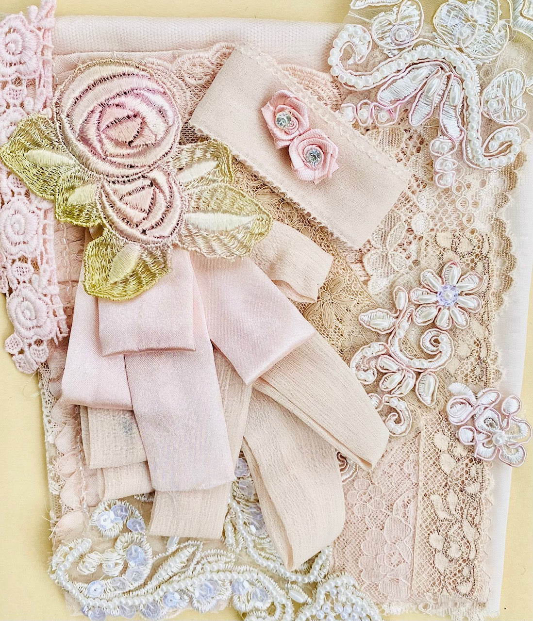 Pastel Pink Embellishment collection.