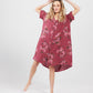 Abigail Floral Linen Coatdress . Bordeaux