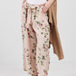 Eva floral linen pants. Pale Pink