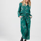 Eva Linen Floral pants. Peacock