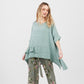 Sorrento linen top . pastel sage Green