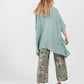 Sorrento linen top . pastel sage Green