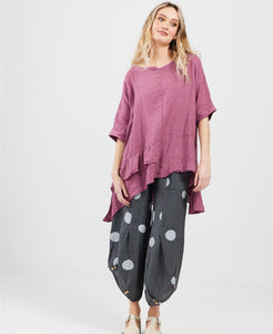 Sorrento Linen top. Grape