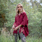 Teddie Linen Shirt. Berry
