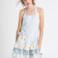 Blue Stripe Ruffle Apron.